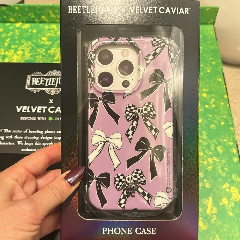 Velvet caviar Beetlejuice Bows iPhone Case